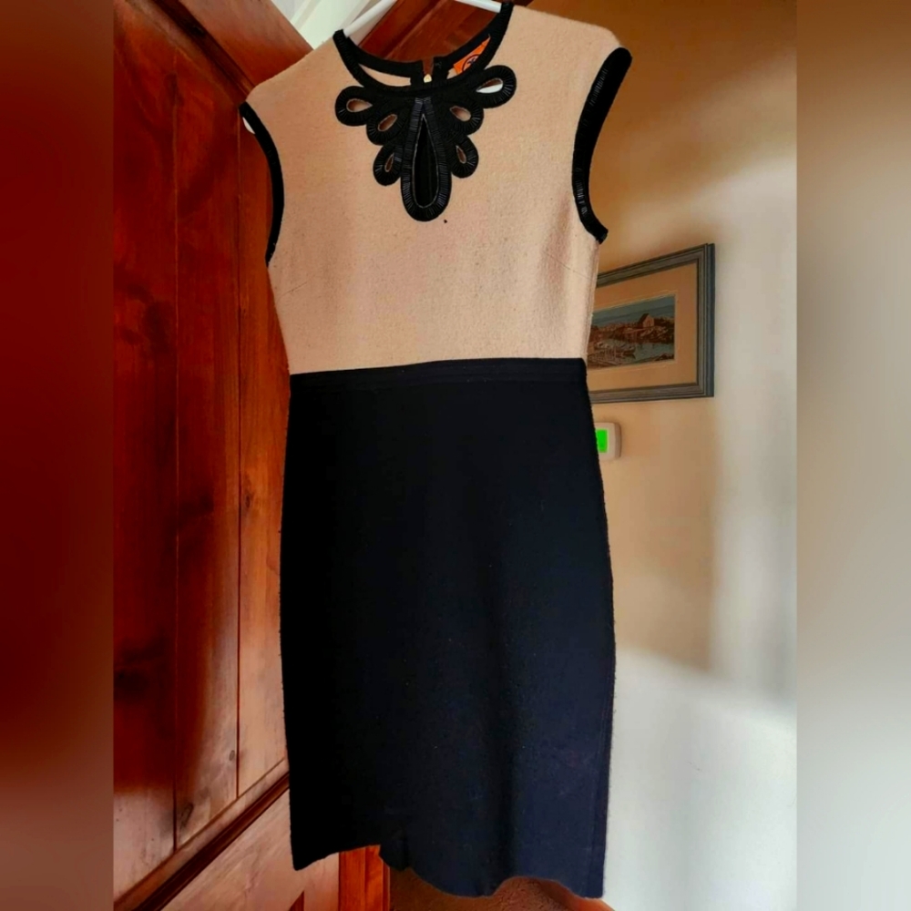 Tory Burch Black & Camel Dress - Recently DryCleaned, Depilled